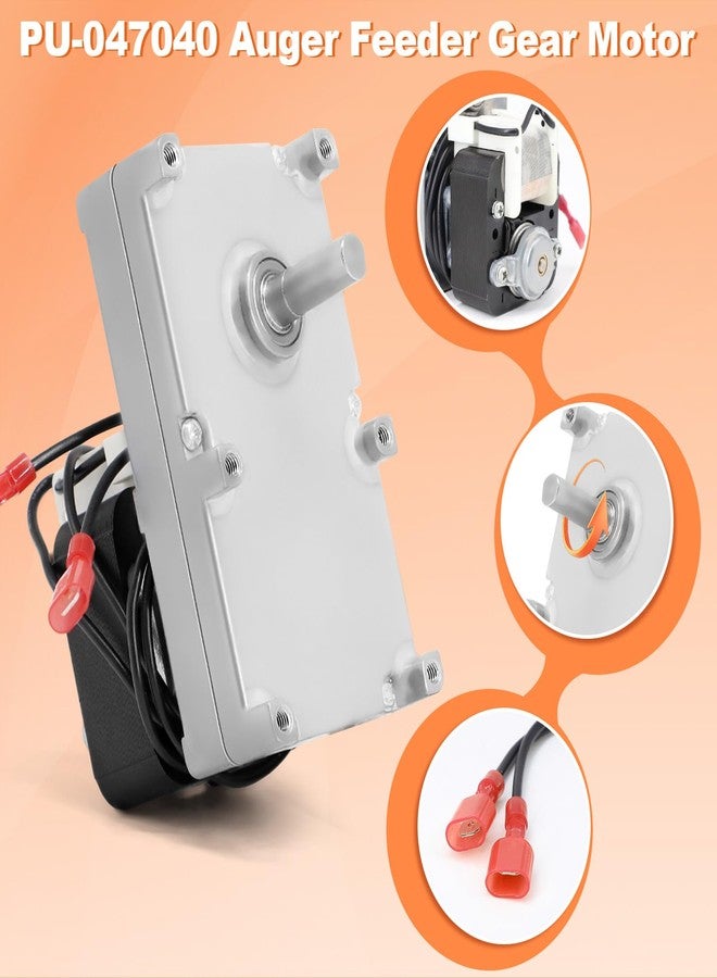 Aibabcue 2 Pack PU-047040 Auger Motor for Englander & England 25-PDVC 55-SHP10 25-PDV 55-SHP22 Pellet Stoves, 1 RPM Counter Clockwise Auger Motor - Image 4